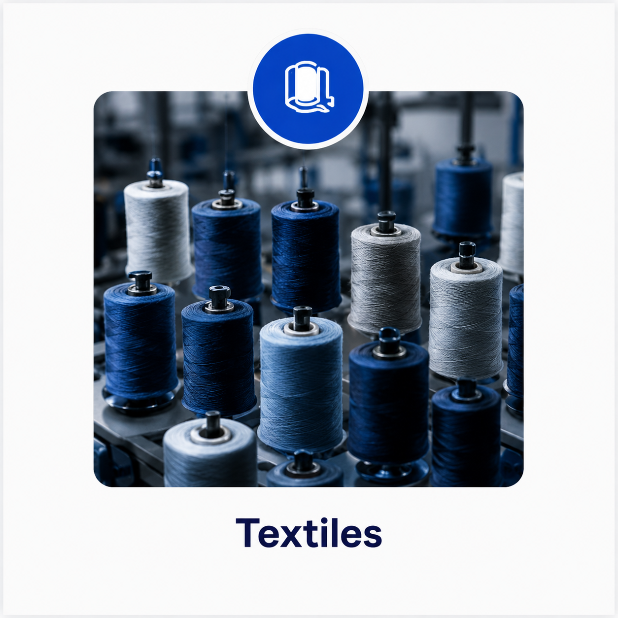 Automated textile manufacturing line with fabric being produced on high-speed looms.