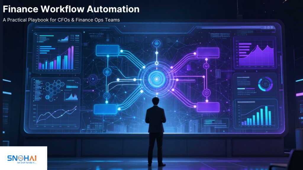 Finance workflow automation dashboard for CFOs and finance operations teams