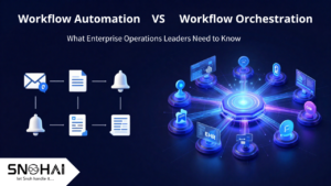 Workflow Automation vs Workflow Orchestration comparison in enterprise business process management