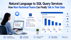 Natural Language to SQL Query Services: How Non-Technical Teams Can Finally Talk to Their Data — featured image for SnohAI blog on natural language to SQL query services.
