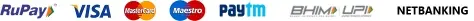 Secure payment methods - Visa Mastercard and other gateways